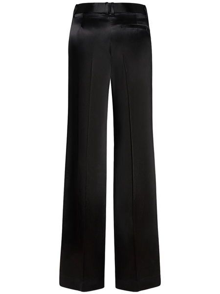 Encore midrise satin flared pants