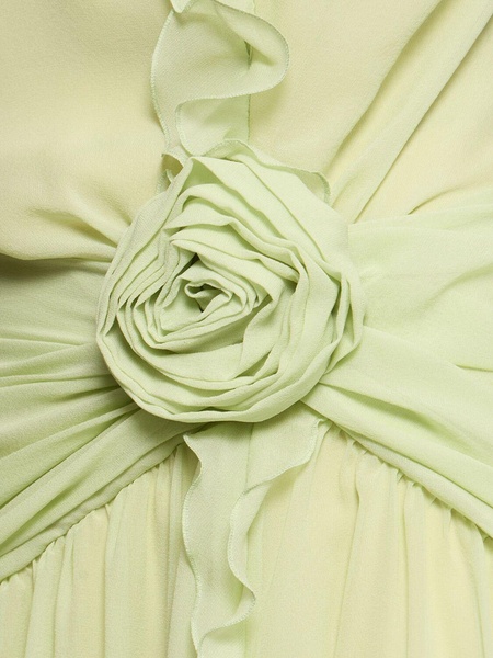 Silk organza dress w/ruffles