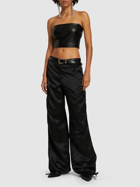 Gwen faux leather tube top