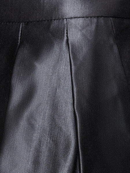 Silk & linen high waist straight pants