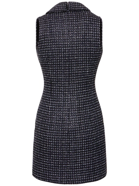 Sequined tweed sleeveless mini dress