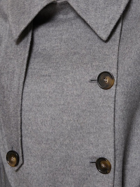 Wool double breasted belted coat