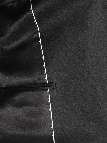 Wool blend cropped tuxedo jacket