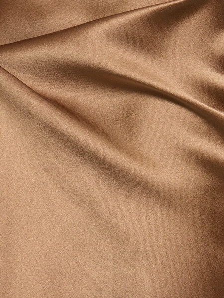 Bar silk satin midi skirt