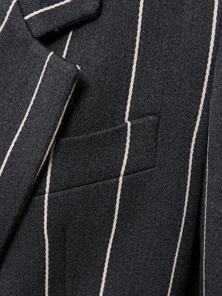 Pinstripe light wool tailored jacket