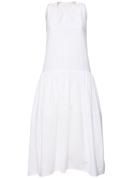 Cotton poplin midi dress