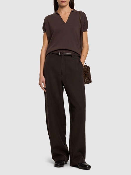 Cotton polo top