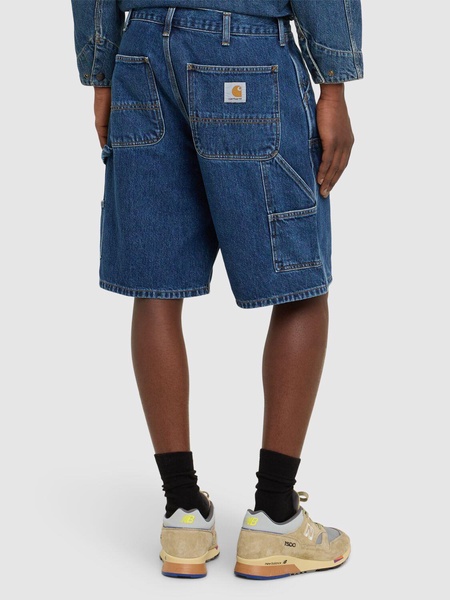 Double Knee cotton denim shorts