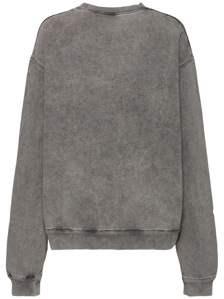 Cotton jersey logo crewneck sweatshirt