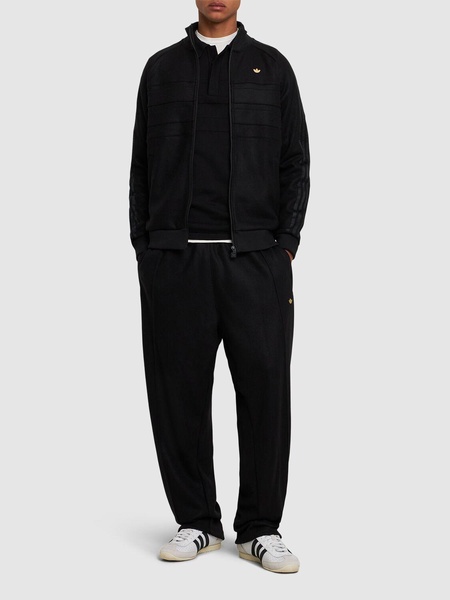 Wool blend track jacket