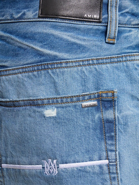 Straight fit aloha patch jeans
