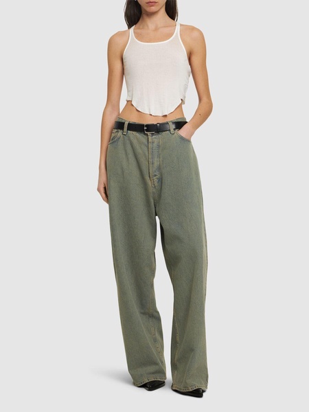 Jersey cropped top