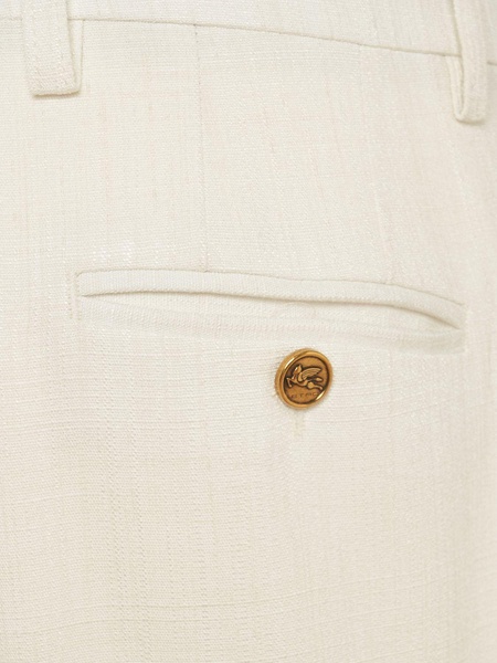 Mid rise crepe straight pants