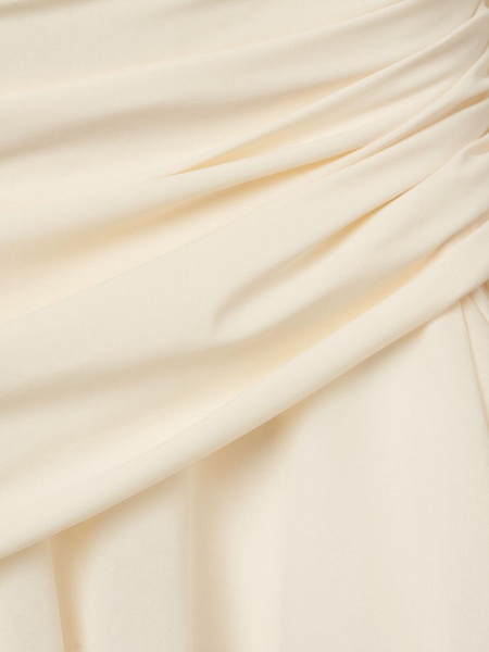 Off-the-shoulder organza dress w/ruffles