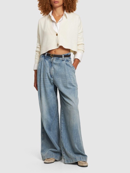 Sabbia wool & cashmere crop cardigan