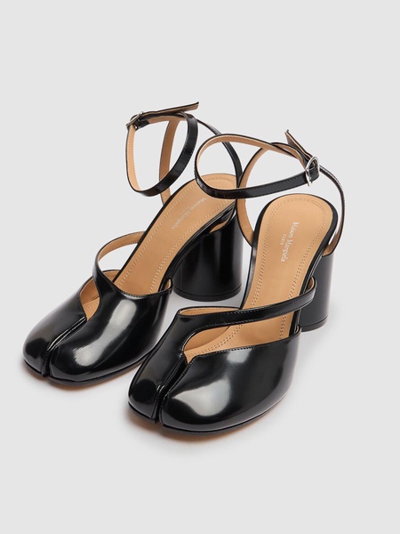 80mm Tabi leather pumps