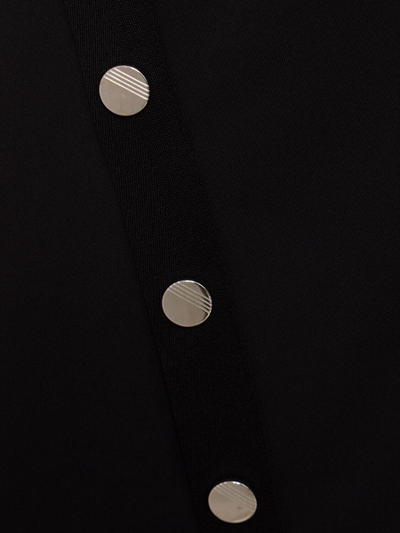 Stretch jersey asymmetric mini skirt