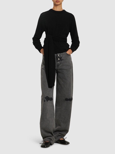 Wool blend crewneck sweater