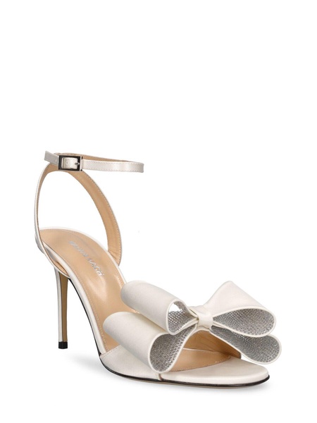 95mm Flowers satin sandals