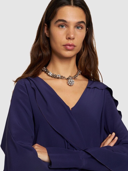 Chain crystal pendant necklace