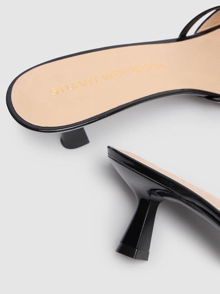 50mm Felicity patent leather mules