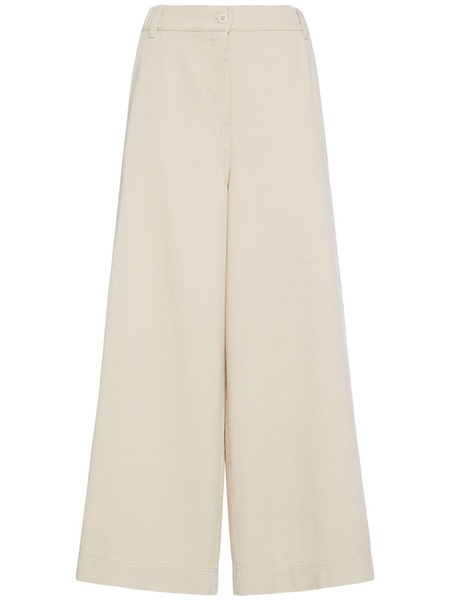 Disco cotton drill wide pants