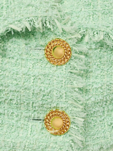 Cropped tweed vest