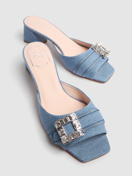 45mm Bikviv denim sandal mules