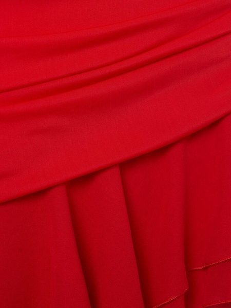 Strapless organza dress w/ruffles