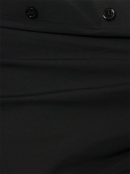 Asymmetrical ruched poplin dress