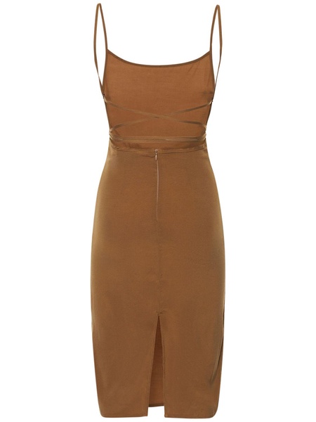 The Km stretch cupro blend midi dress
