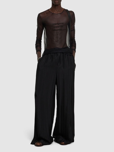 Greg l/s slim fit tulle t-shirt