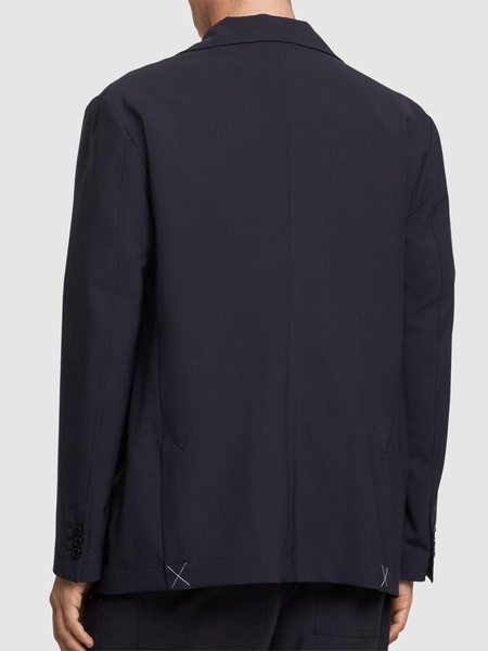 Single breast wool blend jacket