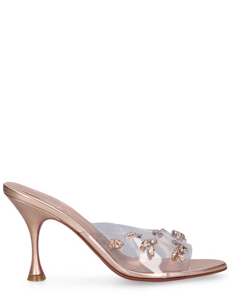 85mm Degraqueen PVC & leather mules