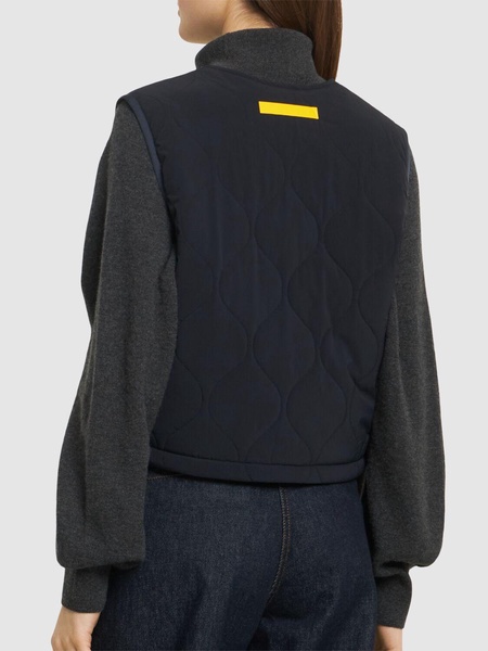 Quilted nylon vest