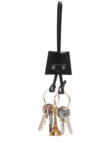 Eiffel Le City leather charm key holder