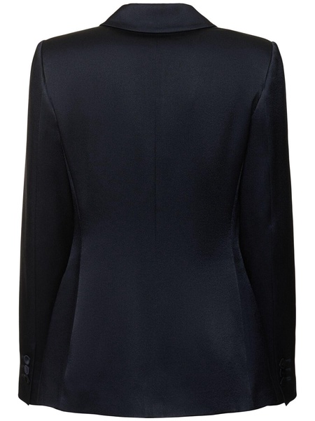 Draped satin shirt