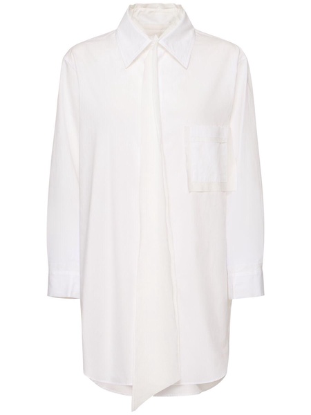 Cutting Tie cotton poplin shirt