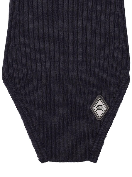 Logo knit balaclava
