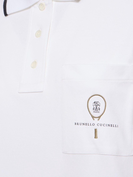 Cotton jersey polo mini dress