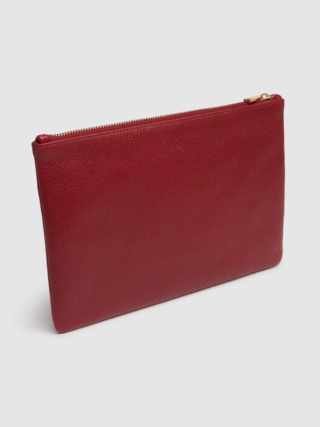 Lili pebbled leather pouch