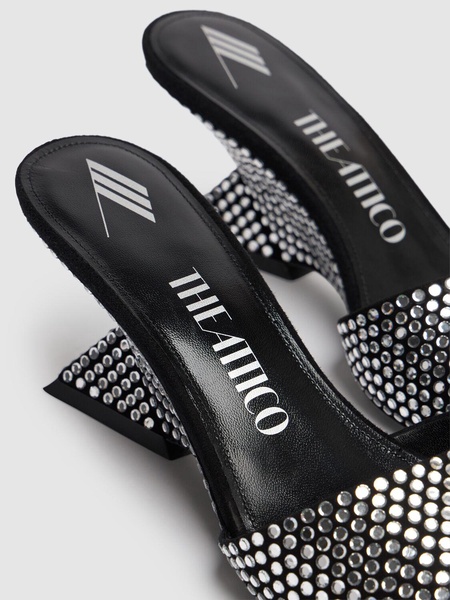 60mm Cheope suede & crystal mules