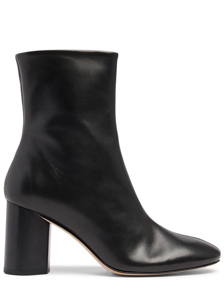 75mm Alena leather ankle boots