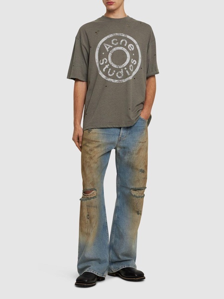 Exford button logo distressed t-shirt