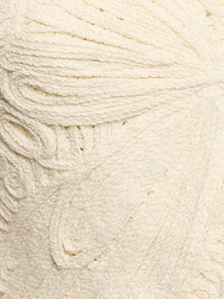 Cotton blend knit crop cardigan