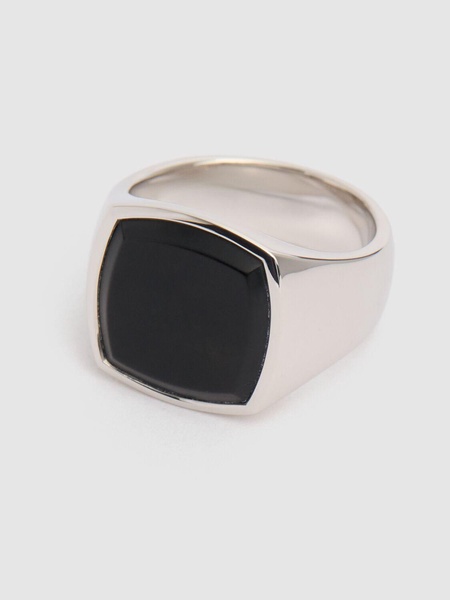 Cushion black onyx ring
