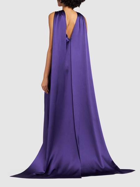 Egizio silk satin long dress