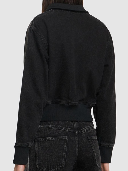 Denim track top