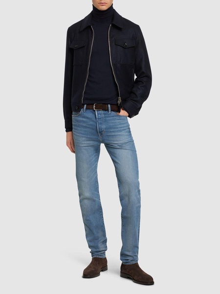 Broken denim twill jeans