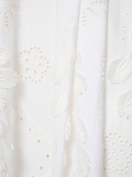 Embroidered eyelet lace long dress